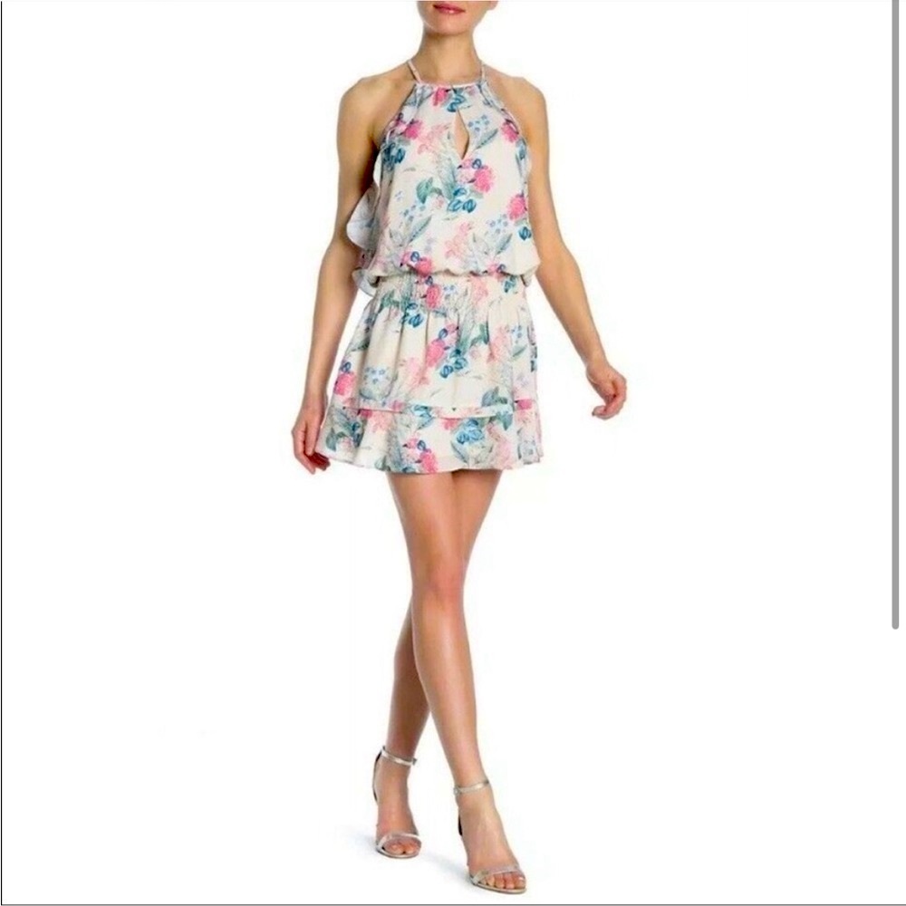 Parker Willame Smocked Floral Mini Dress